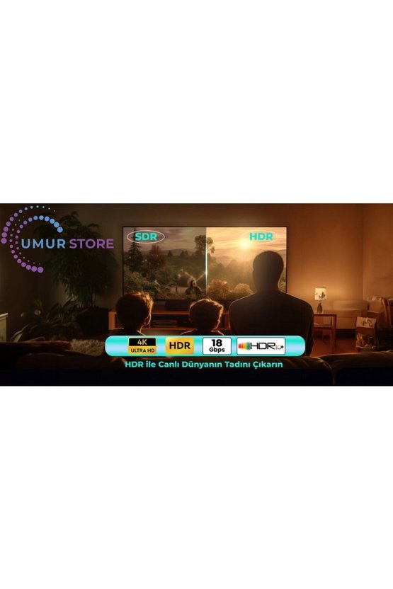 2.0 4K Ultra Hd 60 Hz Ses ve Görüntü Aktarım Kablosu 1 Metre