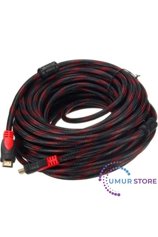 15M Metre 1080P Hasır Örgülü HDMI Kablo