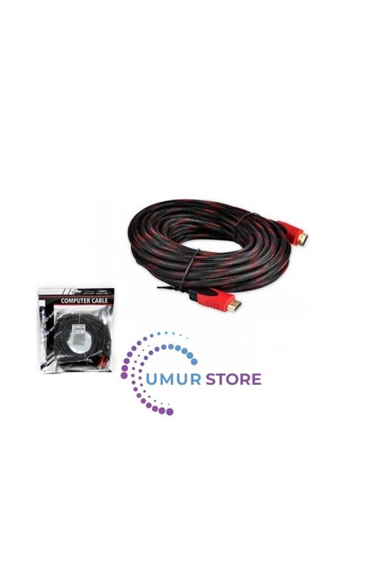 15M Metre 1080P Hasır Örgülü HDMI Kablo