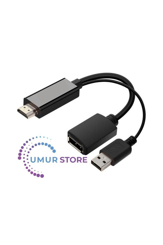 HDMI To Display Port Dönüştürücü Adaptör Görüntü Aktarım Kablosu