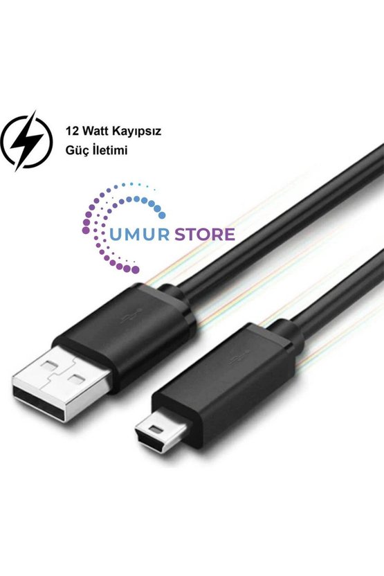 USB to Mini Uyumlu Data ve Şarj Kablosu