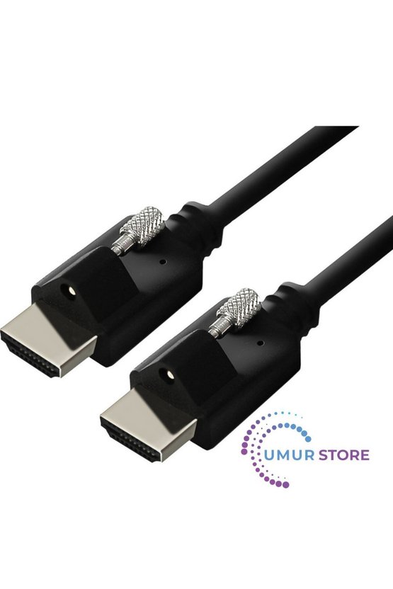 Vidalı HDMI 2.0 4K Ultra Hd 60 Hz Ses ve Görüntü Aktarım Kablosu 6 Metre