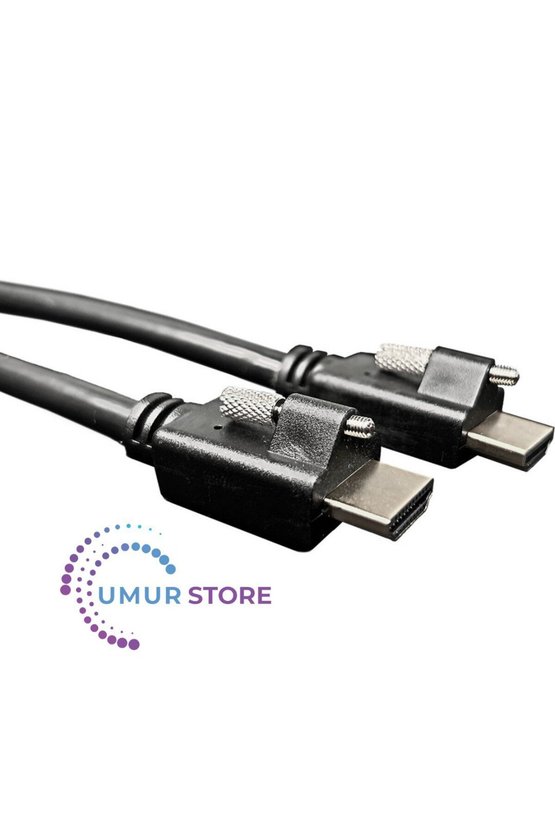 Vidalı HDMI 2.0 4K Ultra Hd 60 Hz Ses ve Görüntü Aktarım Kablosu 6 Metre