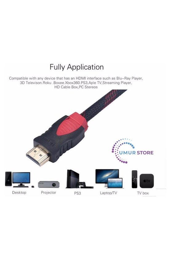 HDMI Kablosu 1.4b 3D 3 Metre HDMI Kablosu