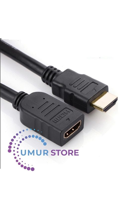 HDMI -Dişi Uzatma Kablosu Altın Uçlu 4K3D UHD 0.5 mt