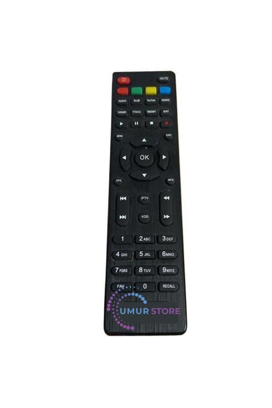 Iptv-Vod Fav-Recall Youtube Tuşlu Hd Uydu Kumandası