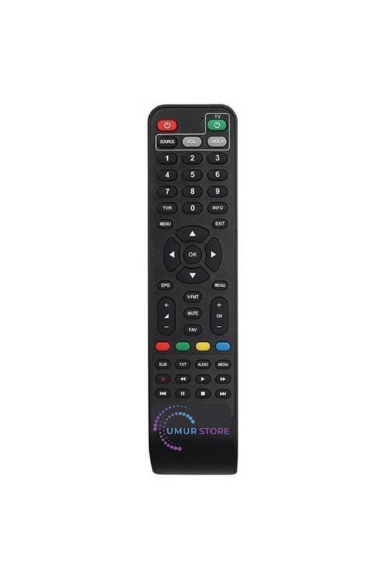 V-FMT-Media Tuşlu Uydu Alıcı Kumandası