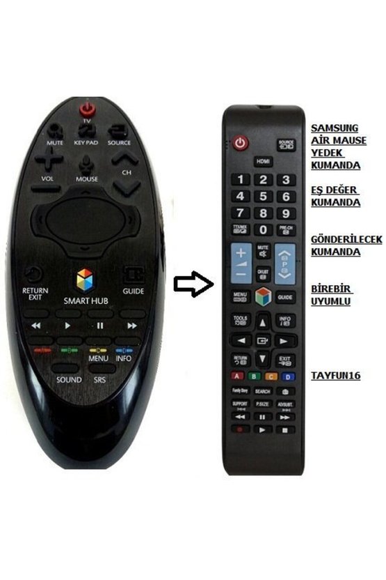ile uyumlu SİHİRLİ AIR MAUSE SMART TV YEDEK KUMANDASI