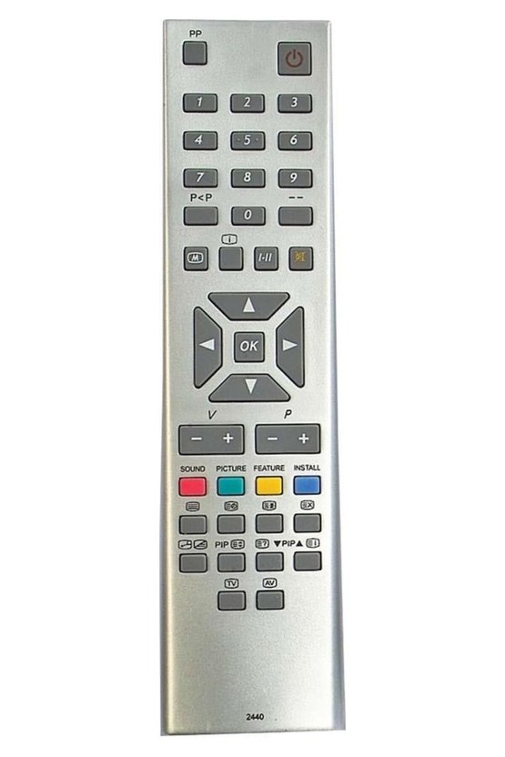 Uyumlu 2440 Gri-gümüş Televizyon Kumandası