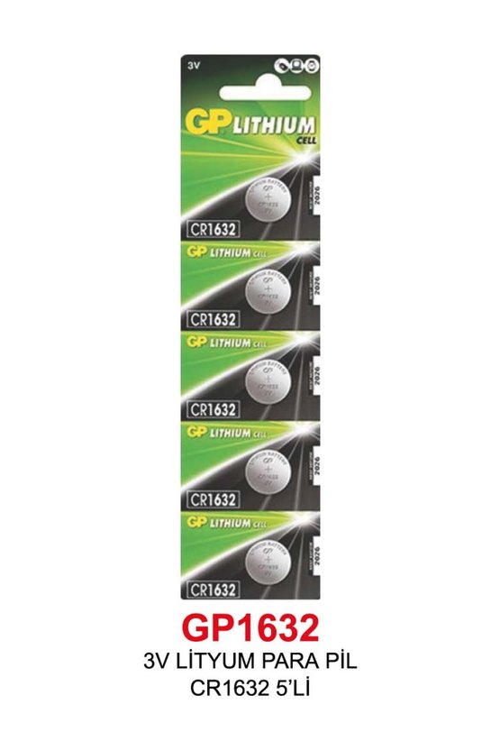 3V LİTYUM PARA PİL CR1632 5’Lİ