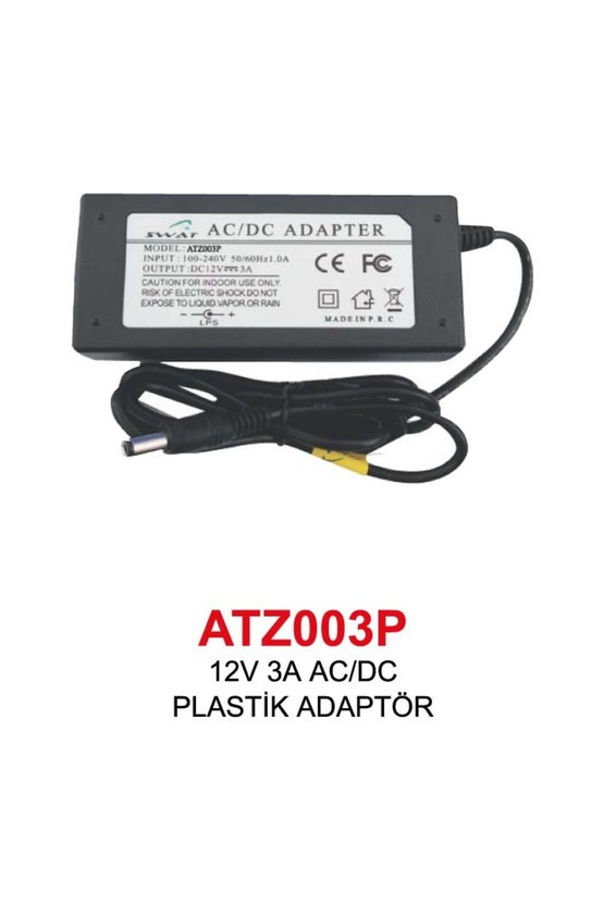 12V 3A ACDC PLASTİK ADAPTÖR