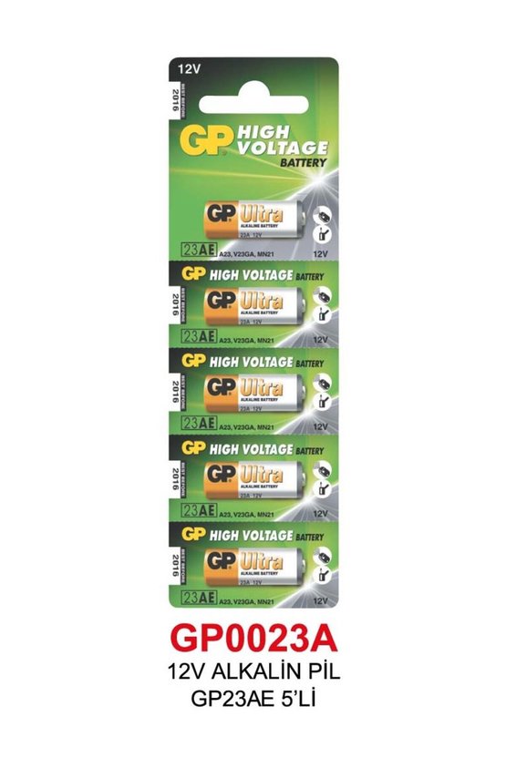 12V ALKALİN PİL GP23AE 5’Lİ