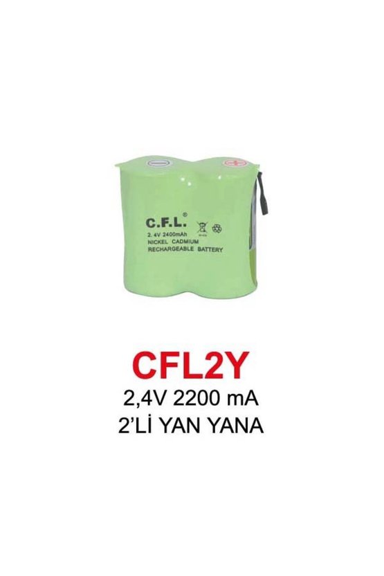 2,4V 2200 mA 2’Lİ YAN YANA PİL