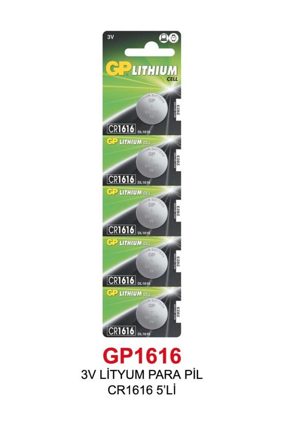 3V LİTYUM PARA PİL CR1616 5’Lİ