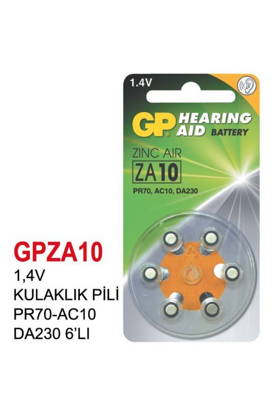 1,4V KULAKLIK PİL PR70-AC10 DA230 6’LI