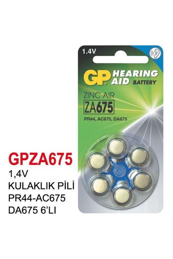 1,4V KULAKLIK PİL PR44-AC675 DA675 6’LI