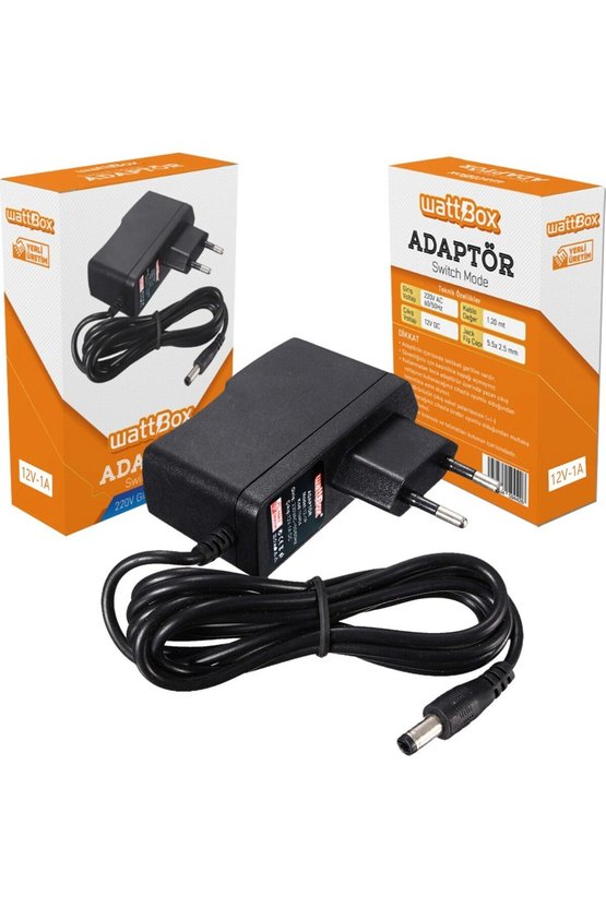 Adaptör 12V 1A Plastik Kasa