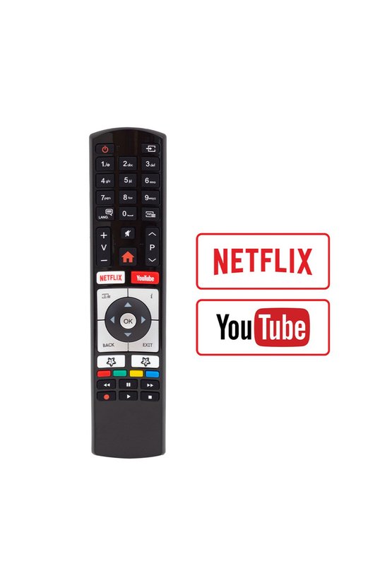 RC4318 H0362A 49UD8380 C40U446A - Telefunken 55DTU652 Netflix-Youtube Tuşlu Lcd Tv Kumandası