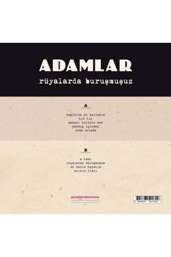 Adamlar Rüyalarda Buruşmuşuz (Avrupa Baskı Renkli Plak) LP Plak
