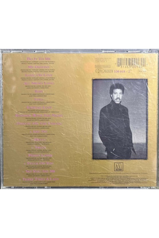 (Müzik CD sidir - Plak Değildir) CD Lionel Richie Back To Front CD