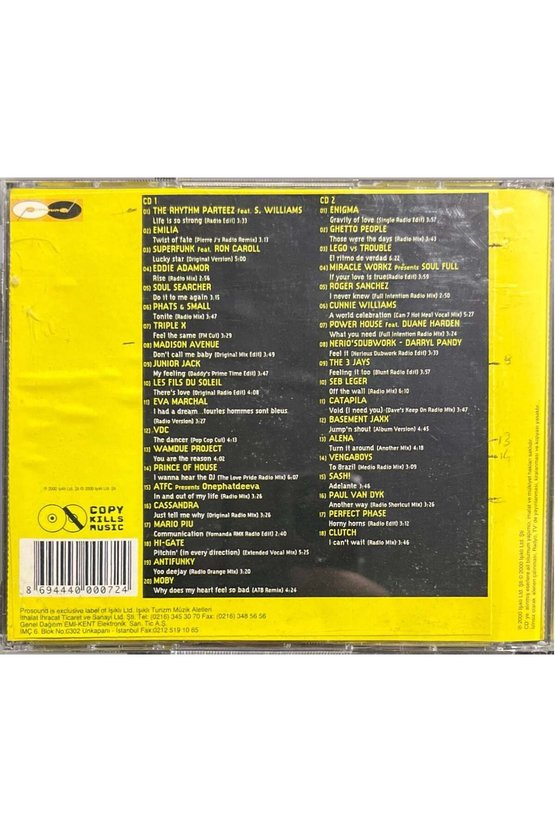 (Müzik CD sidir Plak Değildir) CD Prosound Hits 2000 Double CD