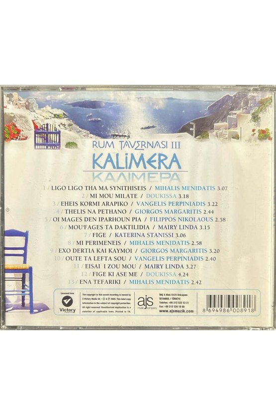 (Müzik CD sidir Plak Değildir) CD Kalimera The Best Of Tavern Song CD
