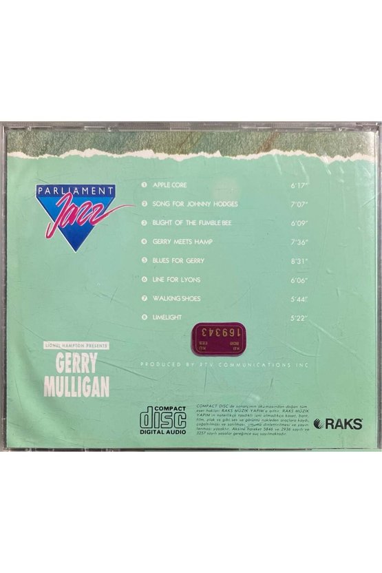 (Müzik CD si - Plak Değildir) CD Gerry Mulligan Lionel Hampton Present CD