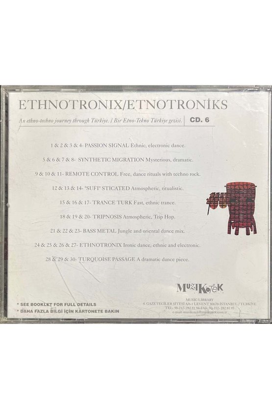 (Müzik CD si - Plak Değildir) CD Gökhan Kırdar Ethnotronix CD