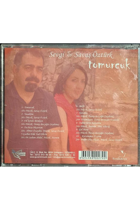 (Müzik CDsidir Plak Değildir) CD Tomurcuk Sevgi Ve Savaş Öztürk CD