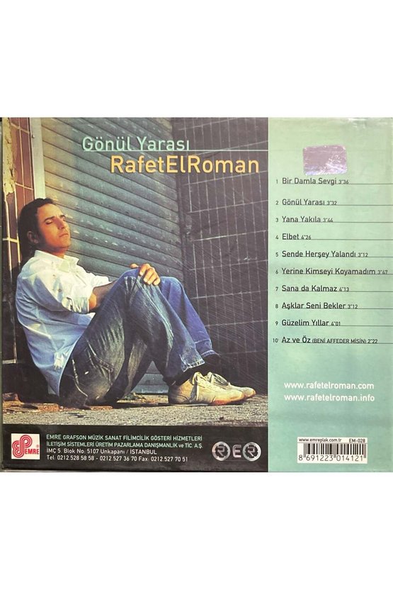 (Müzik CDsidir Plak Değildir) CD Rafet El Roman Gönül Yarası CD