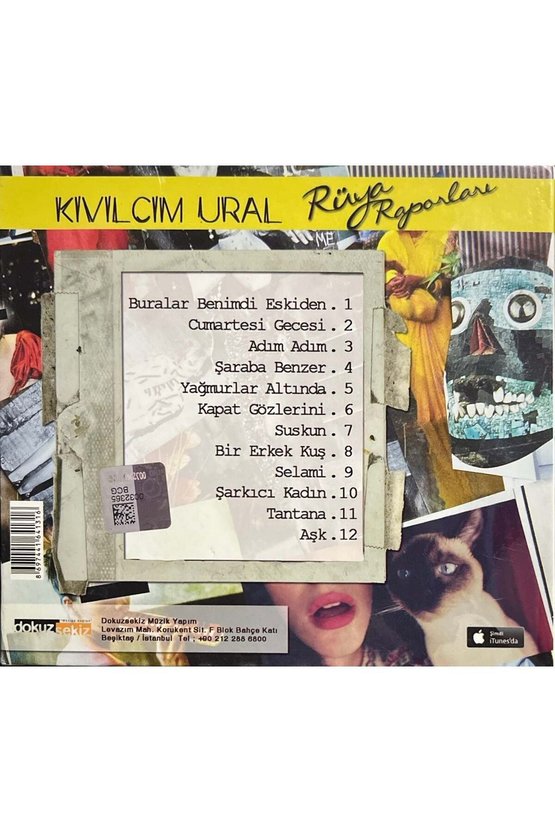 (Müzik CDsidir Plak Değildir) CD Kıvılcım Ural Rüya Raporları CD