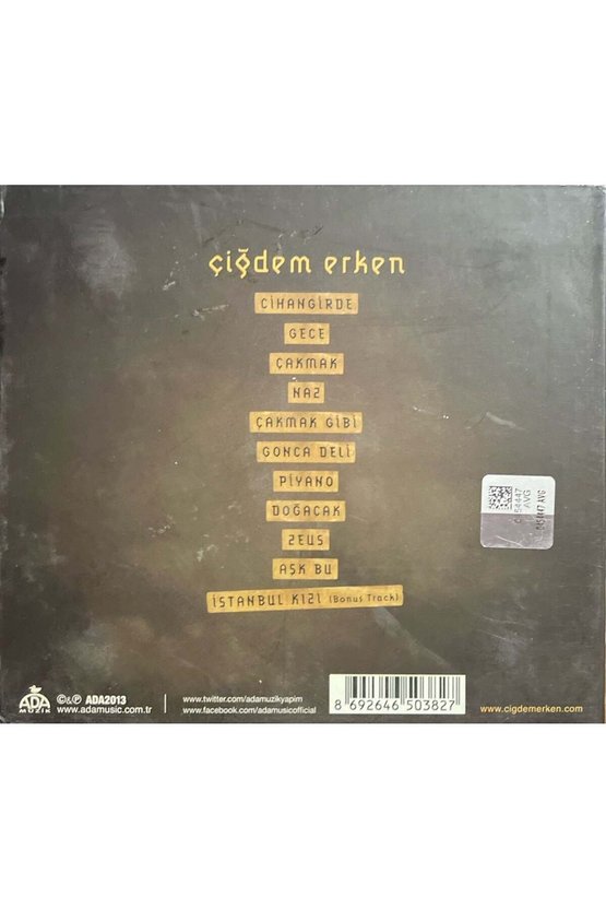 (Müzik CDsidir Plak Değildir) CD Çiğdem Erken İstanbul Kızı CD