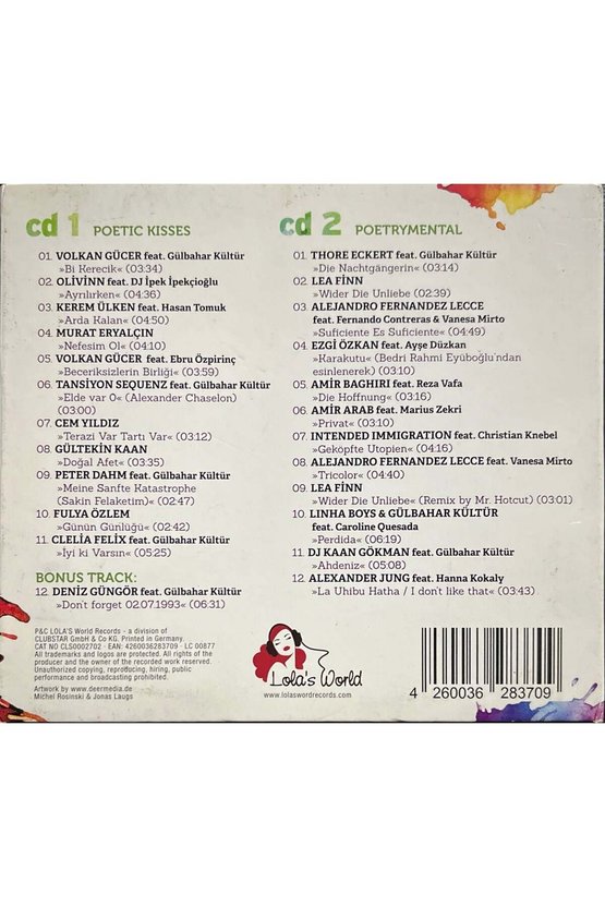 (Müzik CDsidir Plak Değildir) CD Gülbahar Kültür United Colours Of Worlds Double CD