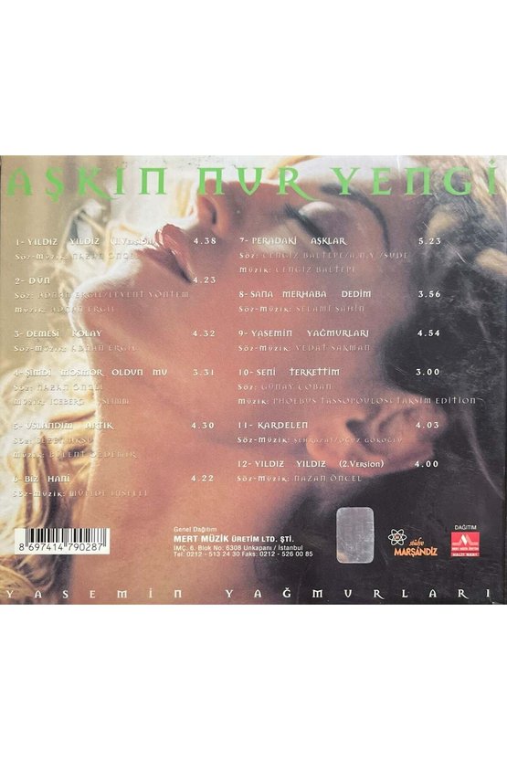 (Müzik CDsidir Plak Değildir) CD Aşkın Nur Yengi Yasemin Yağmurları CD