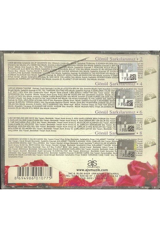 (Müzik CDsidir Plak Değildir) CD Tüm Zamanların En İyi Türk Sanat Müziği Şarkıları Gönül Şarkıları