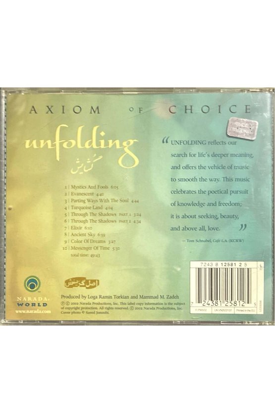 (Müzik CDsidir Plak Değildir) CD Axiom Of Choice Unfolding CD