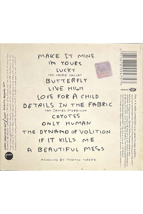 (Müzik CDsidir Plak Değildir) CD Jason Mraz We Sing, We Dance, We Steal Things CD