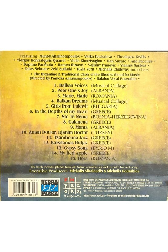 (Müzik CDsidir Plak Değildir) CD Balkan Voices CD