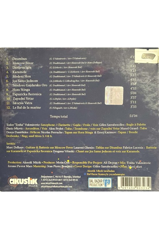 (Müzik CDsidir Plak Değildir) CD Slonovski Bal Dumbus (Cümbüş) CD