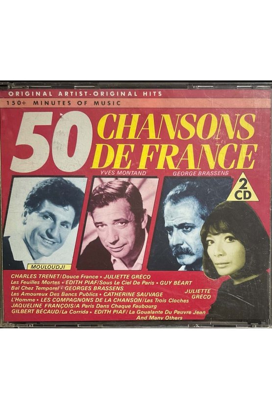 (Müzik CDsidir Plak Değildir) CD 50 Chansons De France Double CD