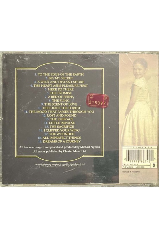 (Müzik CDsidir Plak Değildir) CD Michael Nyman The Piano CD