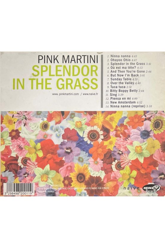 (Müzik CDsidir Plak Değildir) CD Pink Martini Splendor In The Grass CD