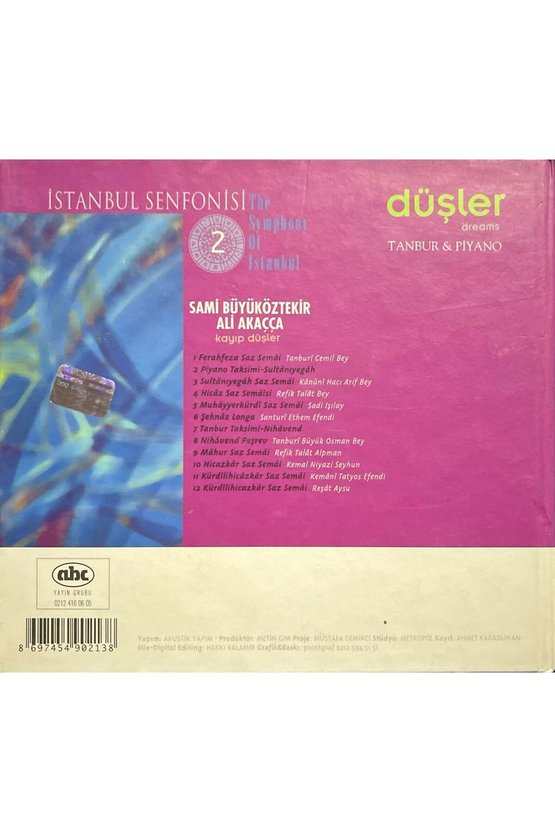 (Müzik CDsidir Plak Değildir) CD Düşler Dreams Tambur-Piano CD
