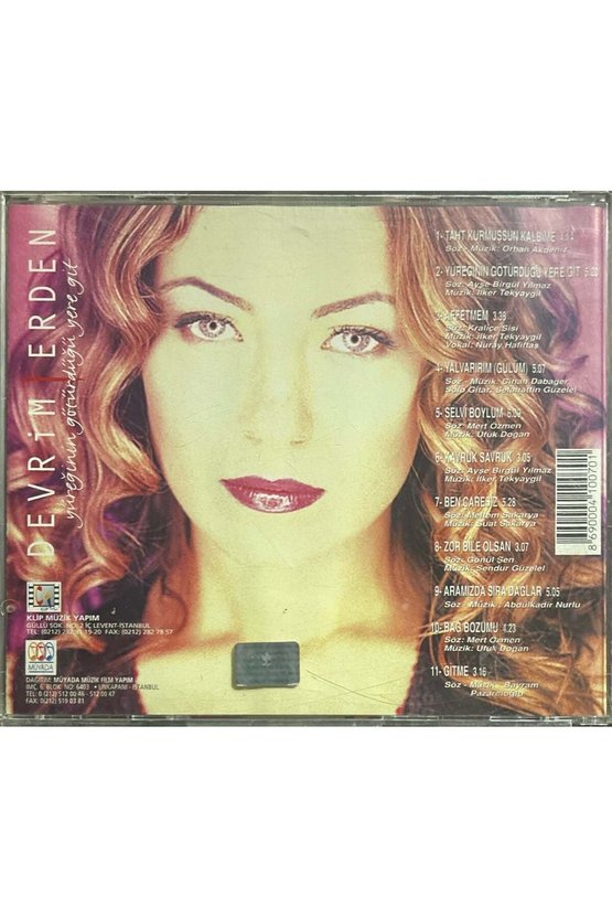 (Müzik CDsidir Plak Değildir) CD Devrim Erden Yüreğinin Götürdüğü Yere Git CD