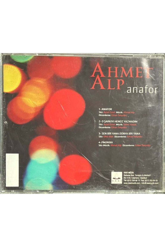 (Müzik CDsidir Plak Değildir) CD Ahmet Alp Anafor CD