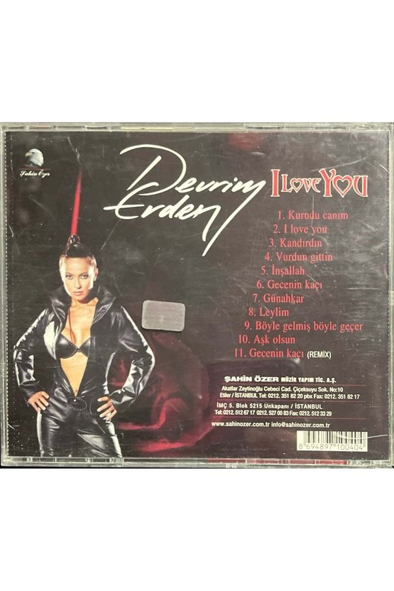 (Müzik CDsidir Plak Değildir) CD Devrim Erden I Love You CD