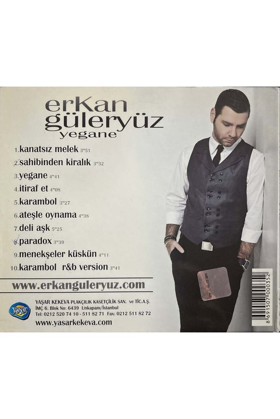(Müzik CDsidir Plak Değildir) CD Erkan Güleryüz Yegane CD