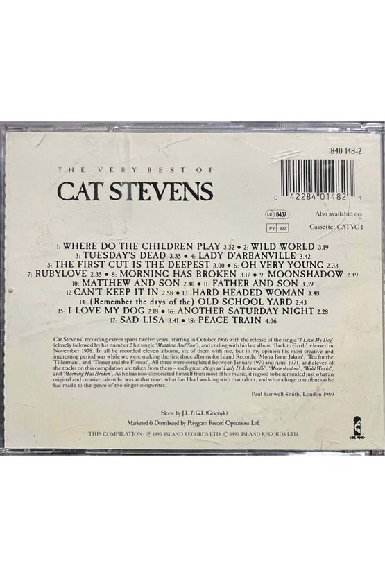 (Plak Değildir CD dir) CD The Very Best Of Cat Stevens CD