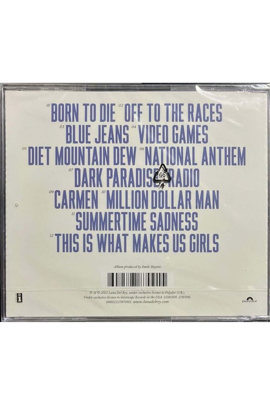 (Plak Değildir CD dir) CD Lana Del Rey Born To Die CD