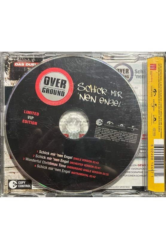 (Plak Değildir CD dir) CD Over Ground Schick Nen Engel Maxi Single CD